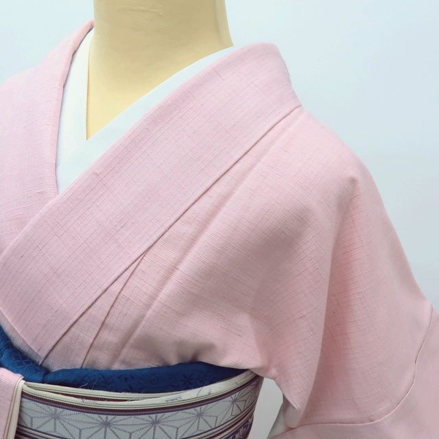 m2133＊美品 正絹 縫い一つ紋 松 松葉 手縫い仕立て 訪問着 m2133