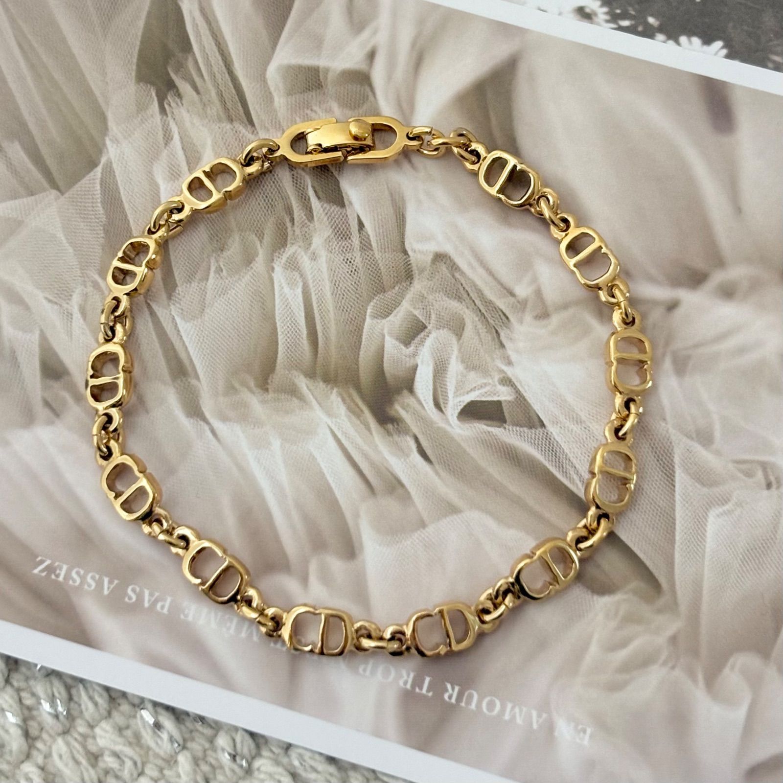 箱付き】【極美品】クリスチャンディオール ブレスレット CDロゴ