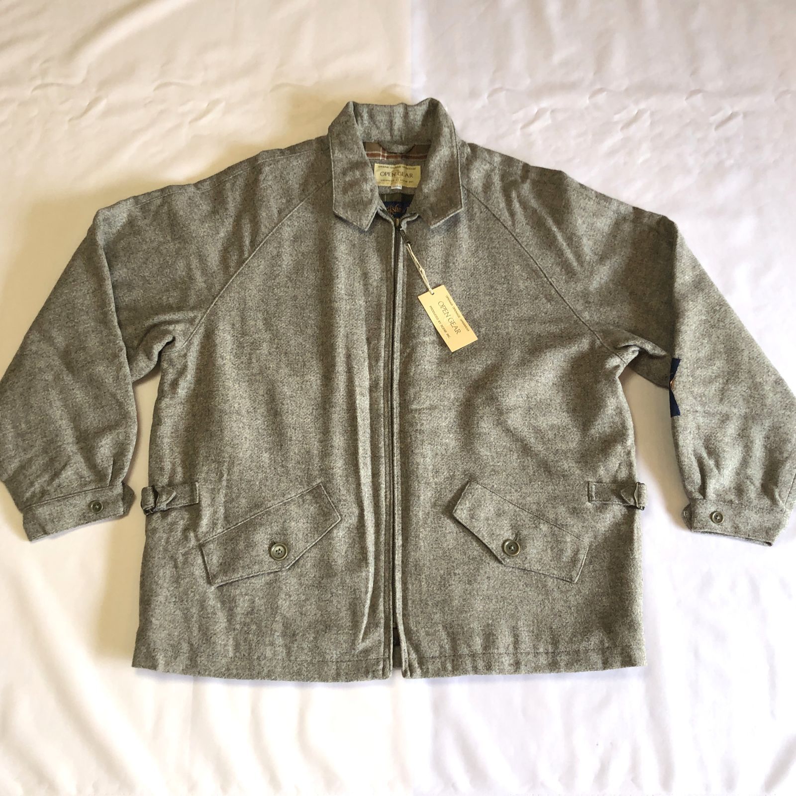 Yorkshire Tweed by MOON ヨークシャーツイード ムーン ウールジャケット Mサイズ 薄いグレー 英国製 BEAMS取扱 ウール100％