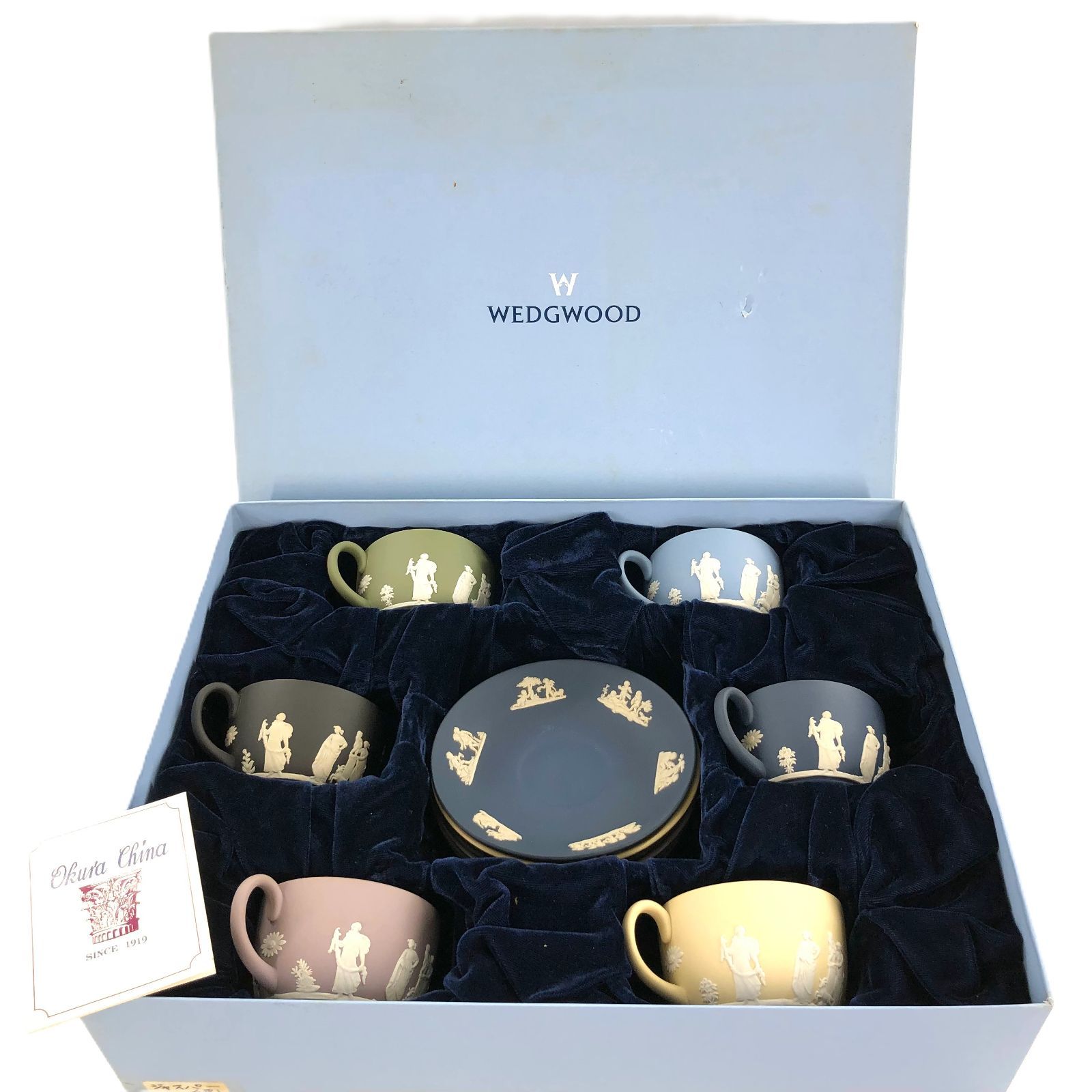 WEDGWOOD ウェッジウッド JASPER ジャスパー カップ＆ソーサー 6点セット き PF-401