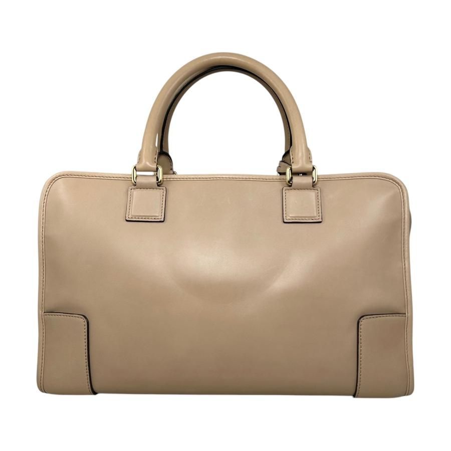 E4760 ロエベ ハンドバッグ アマソナ36 352.39.A22 レザー アナグラム ロゴ ベージュ グレージュ ゴールド金具 LOEWE