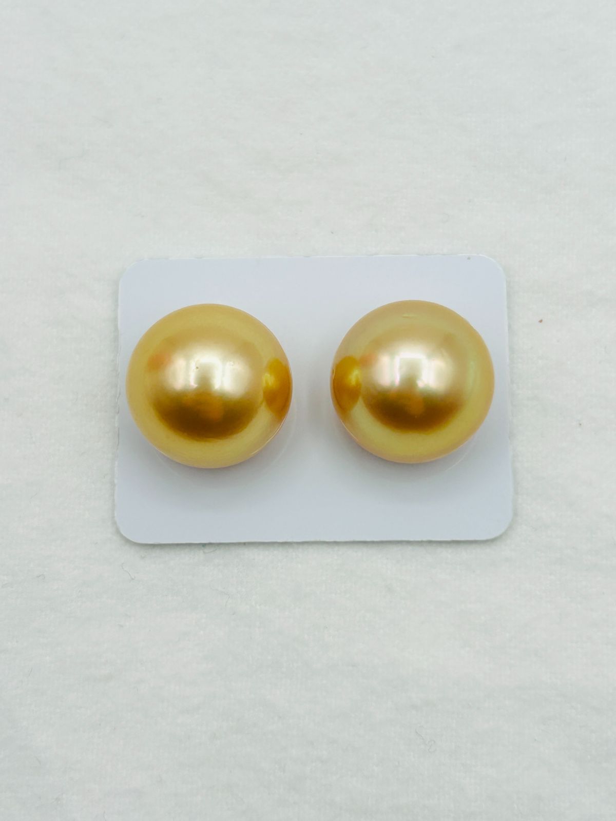 真珠 南洋 白蝶 ナチュラルゴールド パール ペアルース 16.0㎜UP 2PCS South Sea Pearl G 南洋金珠