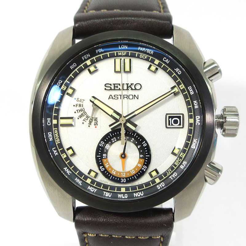三重本店 SEIKO セイコー 腕時計 SBXY005 ASTRON アストロン 多針アナログ表示 ソーラー電波時計 ゴールド系×ブラック×シルバー×ブラウン系 131