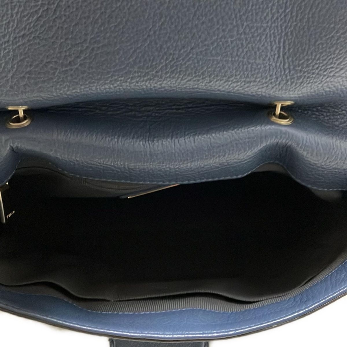  FURLA フルラ ハンドバッグ - F 6675 ブルー×グレー×マルチ レザー ハンドバッグ バッグ