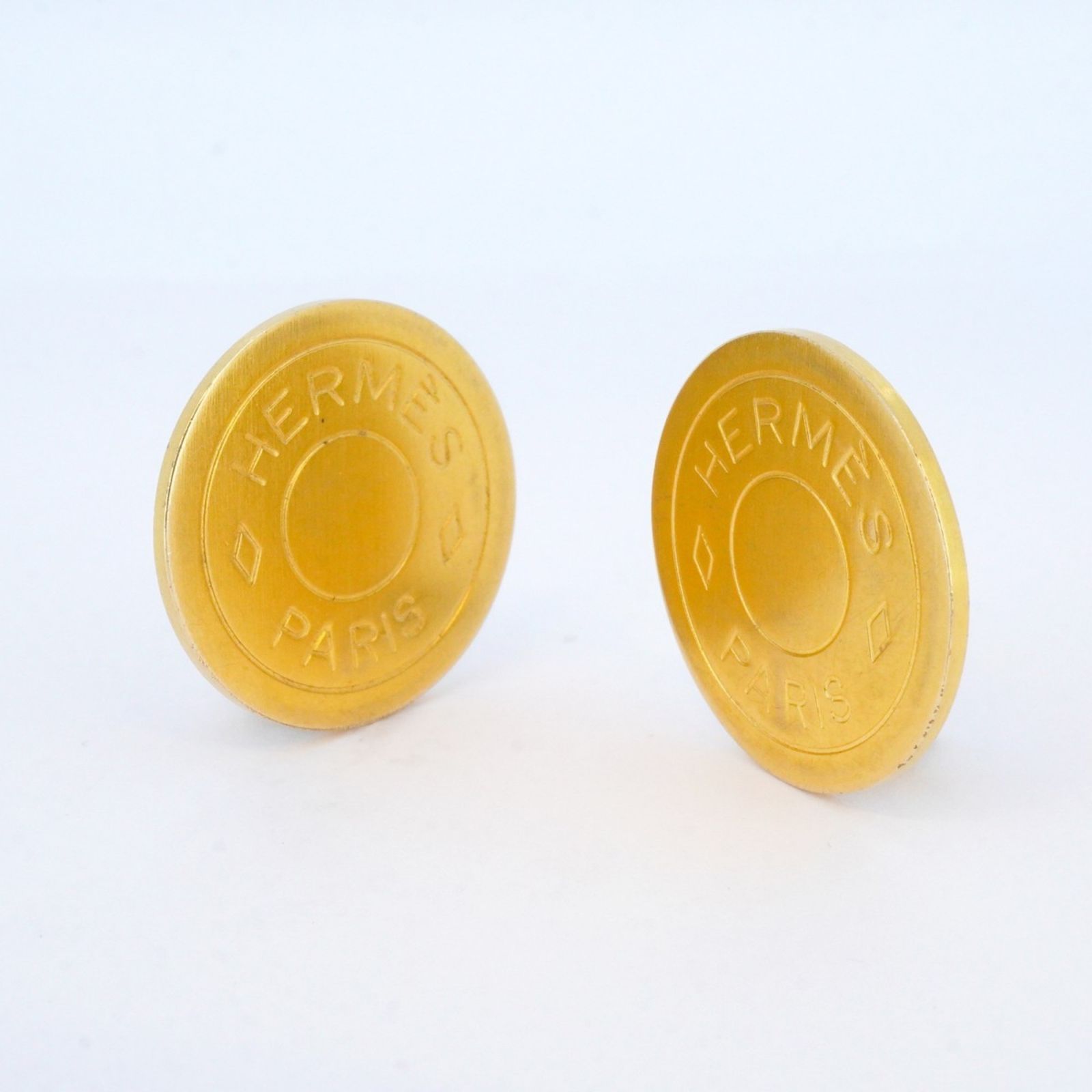 エルメス Hermes イヤリング セリエ サークル GPメッキ ゴールドレディース