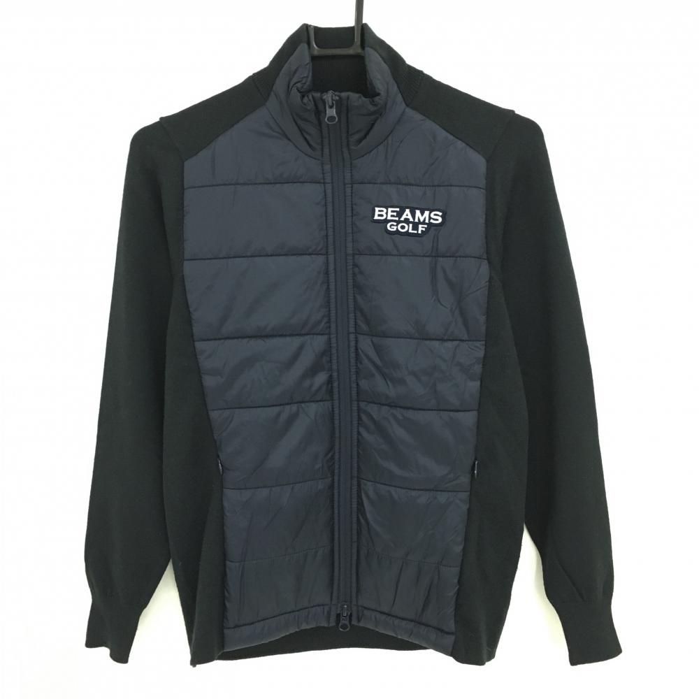 ビームスゴルフ 中綿ニットジャケット ネイビー 前身頃中綿 レディース M ゴルフウェア BEAMS GOLF