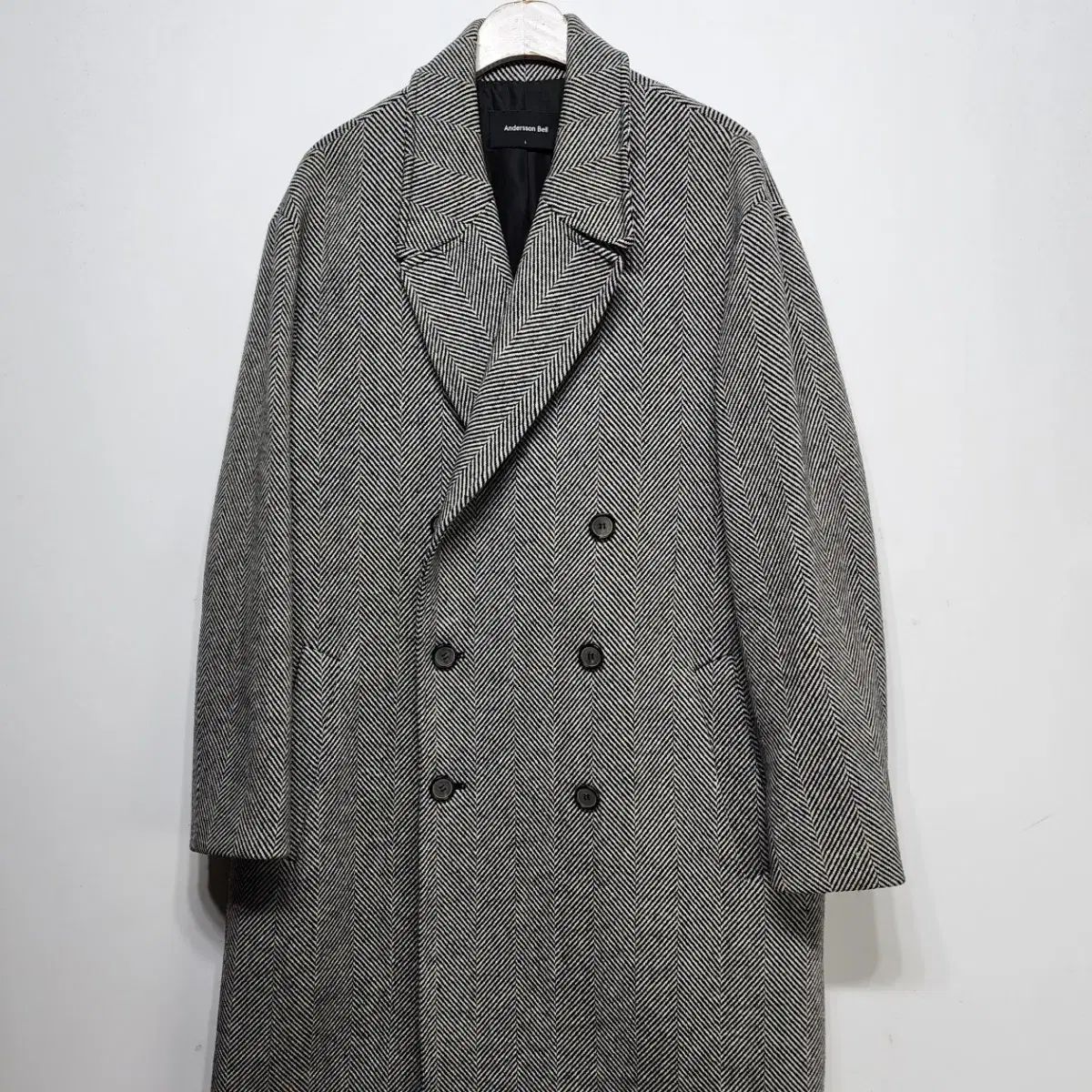 キンロックアンダーソン ANDERSSON ヘリンボーン ダブルコート L