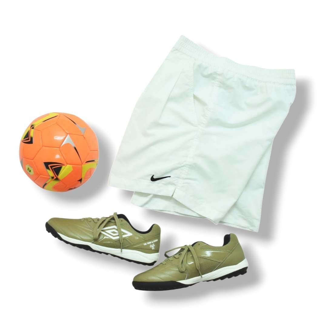 90s ヴィンテージ 銀タグ ナイキ NIKE ツータック ショート パンツ ショーツ ジップアップ サイドスリット スウッシュ ロゴ 刺繍 S ホワイト ストリート スポーツ ウェア メンズ MERCADOAVALIA_COM_BR