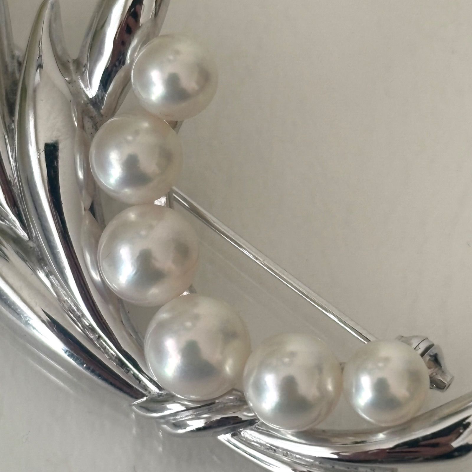  290 ミキモト シルバー パール ブローチ ブローチ コサージュ アクセサリー