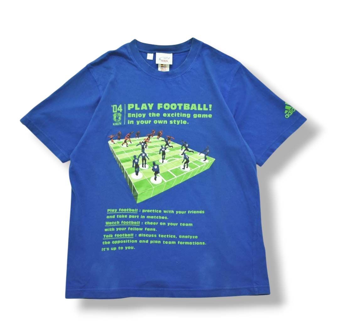 adidas × KIRIN ヴィンテージ トレーニングシャツ ロゴ擦れ 00s adidas × KIRIN ヴィンテージ トレーニングシャツ ロゴ擦れ 00s