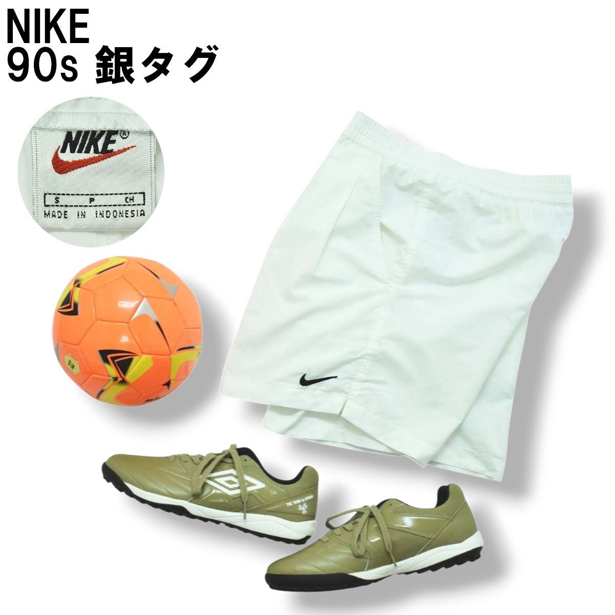 90s ヴィンテージ 銀タグ ナイキ NIKE ツータック ショート パンツ ショーツ ジップアップ サイドスリット スウッシュ ロゴ 刺繍 S ホワイト ストリート スポーツ ウェア メンズ