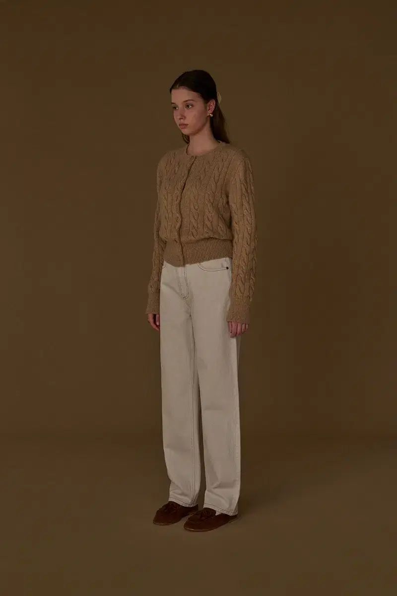 샵엠 オール リー ケイブル ニット カーディガン sand GINKGOPHARMACY_COM