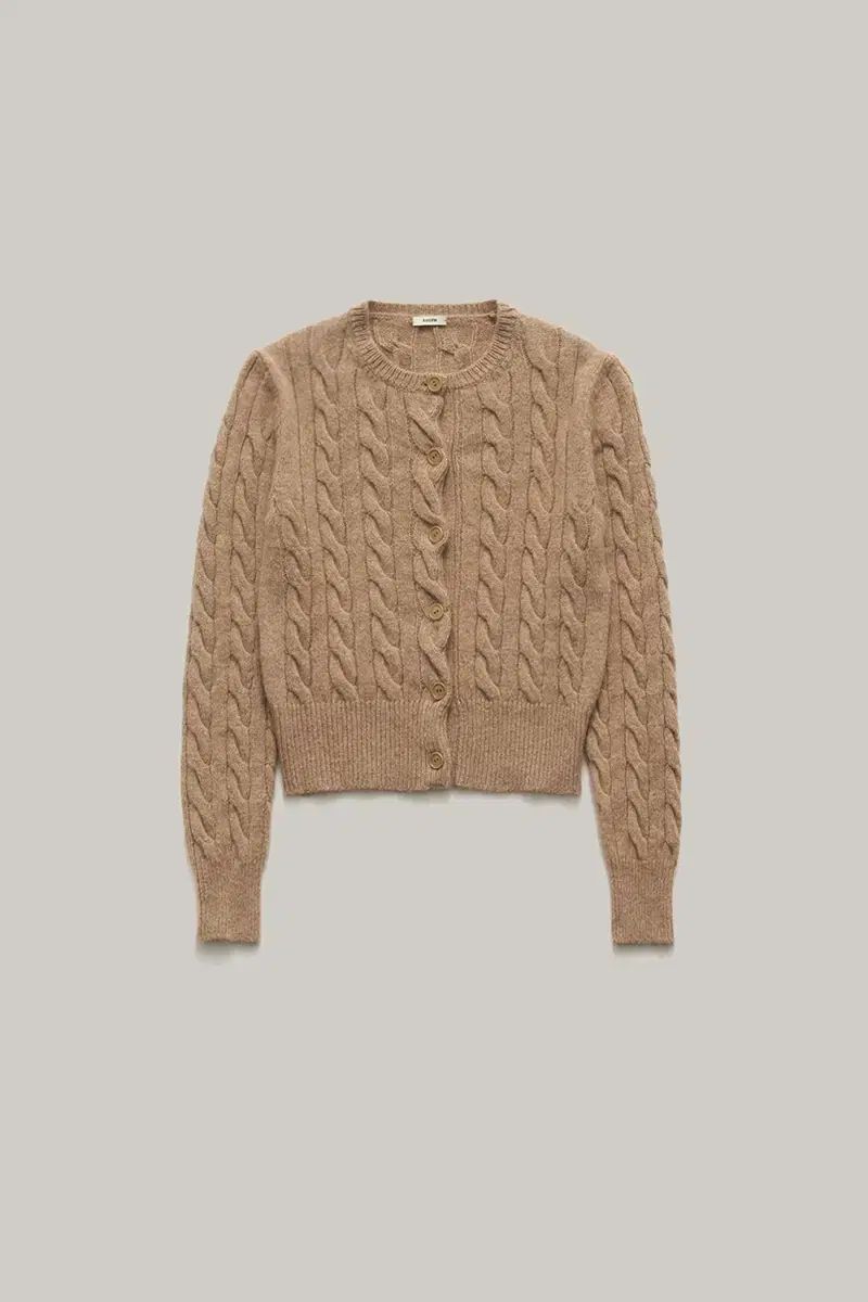 샵엠 オール リー ケイブル ニット カーディガン sand