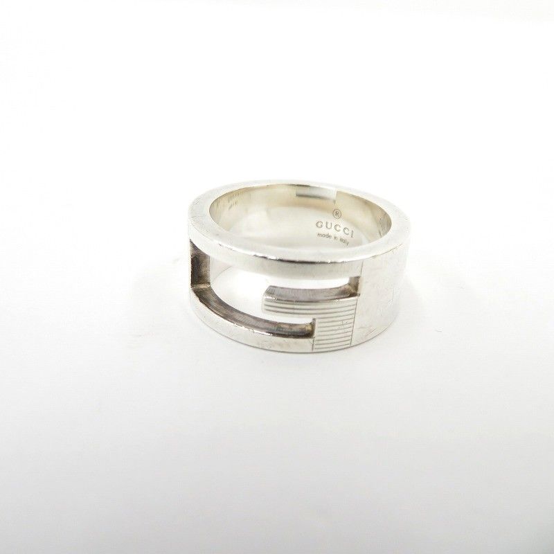 瀬戸大橋店 GUCCI グッチ リング 指輪 ブランデッド G 032660 サイズ 9 約8号 シルバー 135