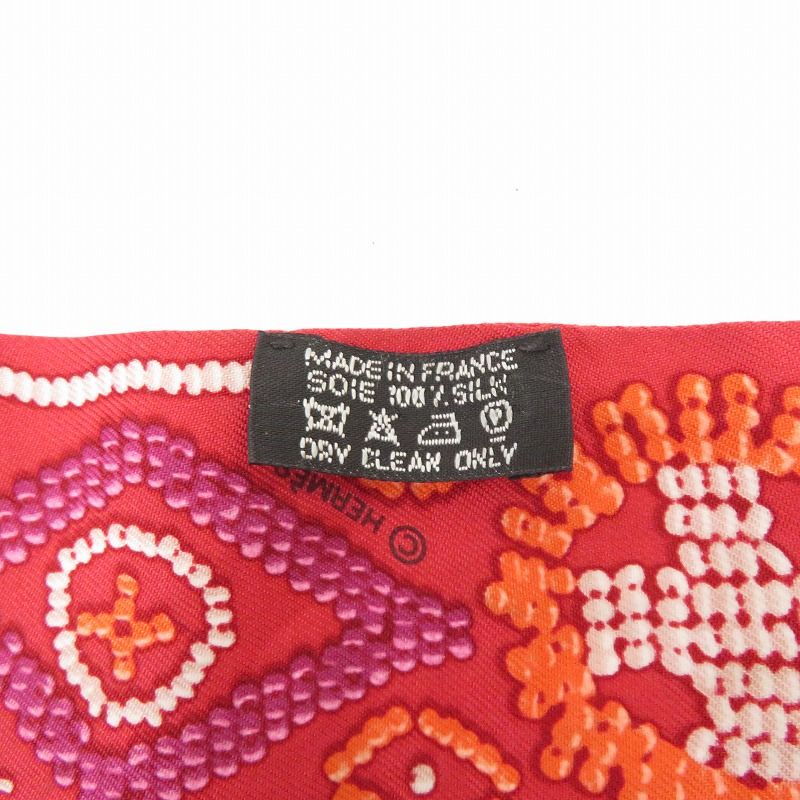 HERMES エルメス ハンカチ ツイリー ケリーアンペルル - レッド 135