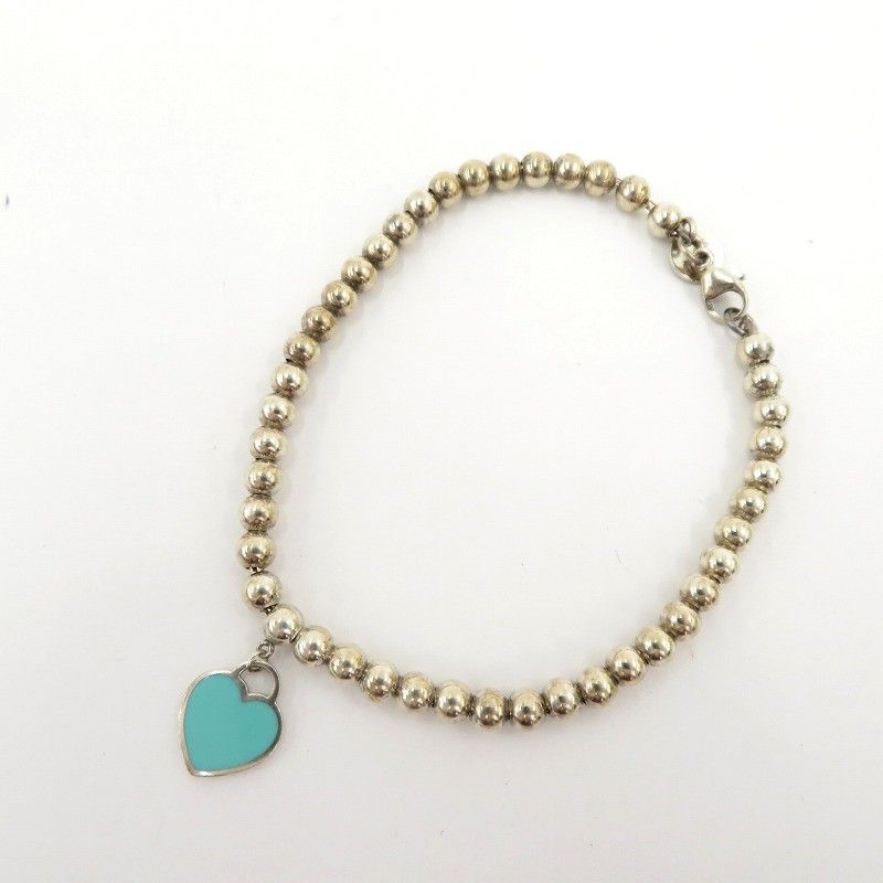 Tiffany co ティファニー ブレスレット RTT ハートタグビーズブレスレット シルバー 135