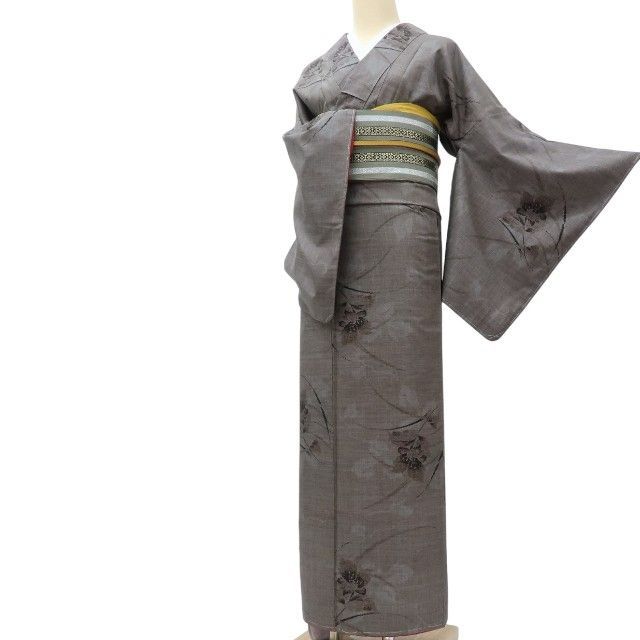 百華❀Y3925◇未着用 正絹 証紙付 9マルキ 純泥染 仕付け糸付 本場