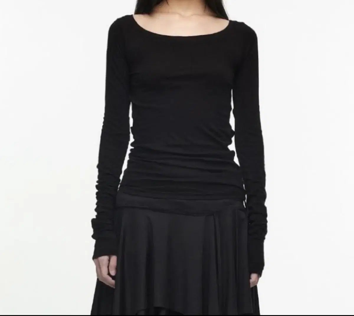 NACHE ナチェ BACK HOLE LONG SLEEVE black