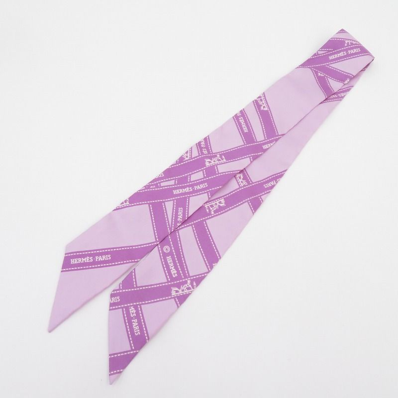 HERMES エルメス ハンカチ ツイリー ボルデュック パープル 135