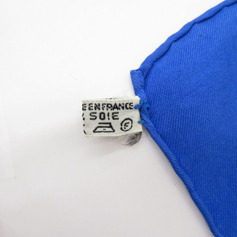  HERMES エルメス ハンカチ カレ 90 Grand Apparat 盛装の馬 - ブルー 135 ハンカチ 小物