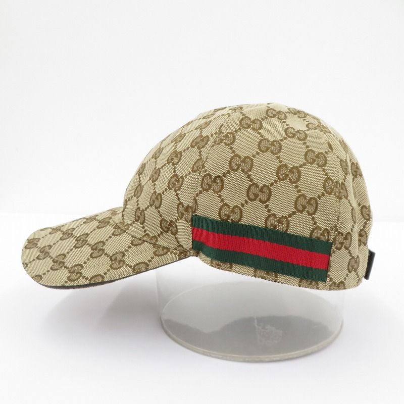  GUCCI グッチ キャップ GGキャンバス 200035 601491 ベージュ サイズ XL 135 キャップ 帽子