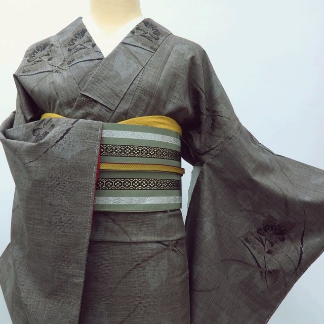 百華❀Y3925◇未着用 正絹 証紙付 9マルキ 純泥染 仕付け糸付 本場