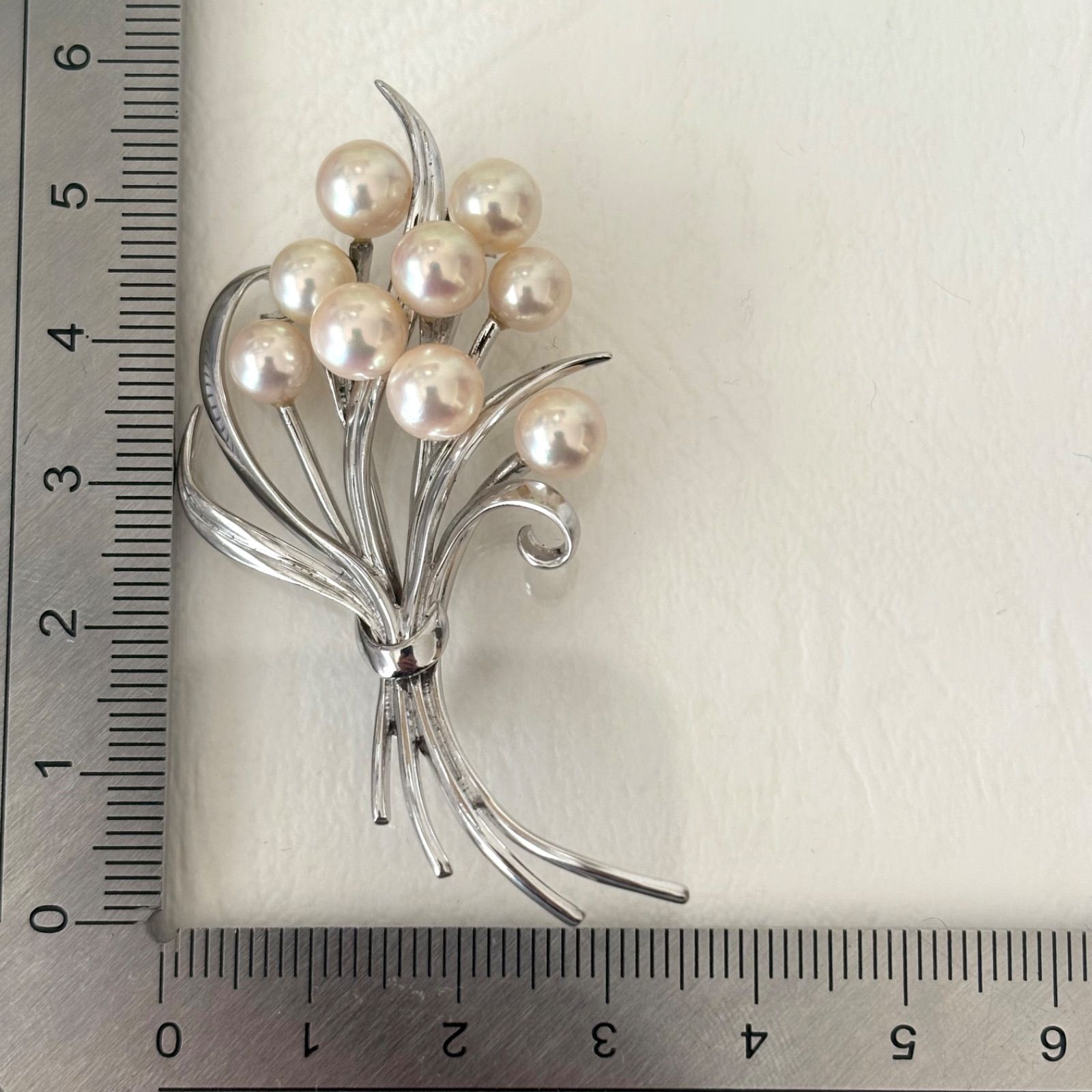 307【ミキモト】シルバー パール ブローチ 花束 - メルカリ