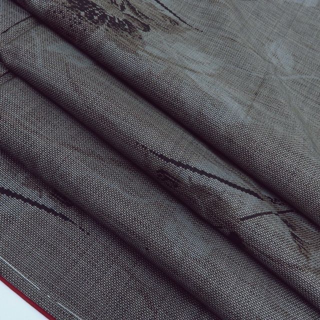 百華❀Y3925◇未着用 正絹 証紙付 9マルキ 純泥染 仕付け糸付 本場