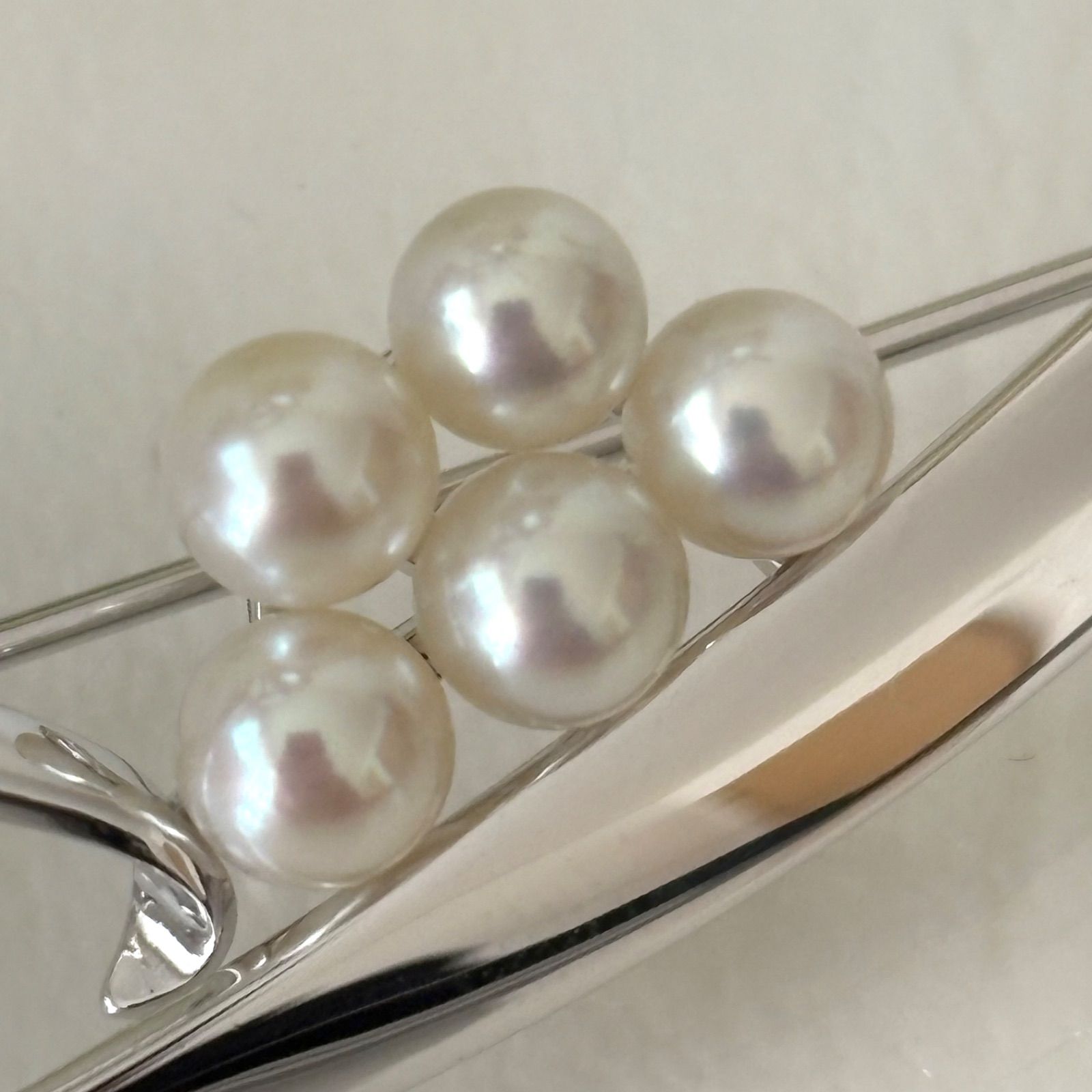 340【ミキモト】シルバー パール ブローチ - メルカリ