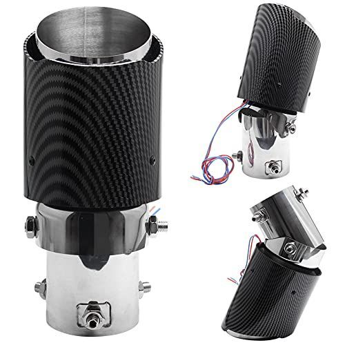 VEHSUN マフラーカッター LED 軽自動車 下向き カーボン調 上下向き