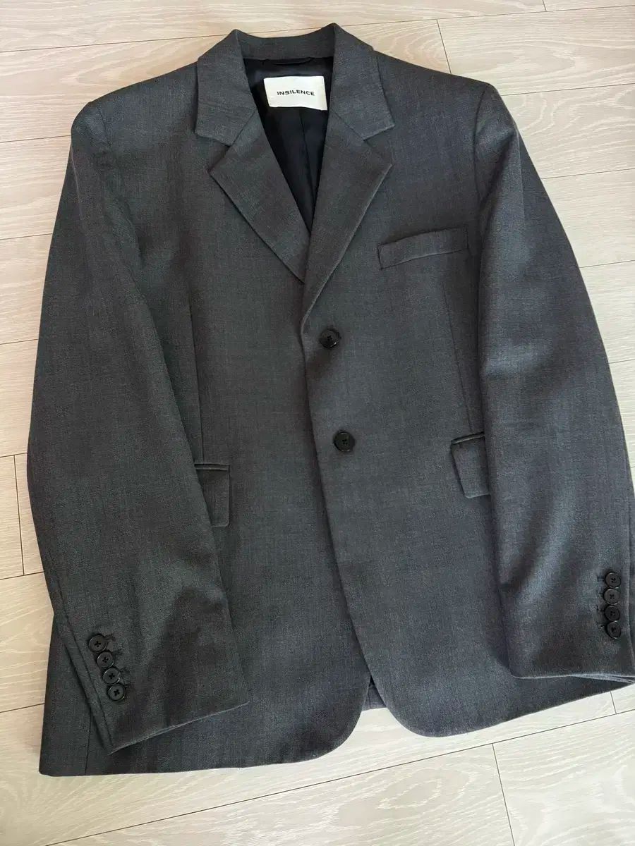 INSILENCE ウール ブレーザー ダークグレー S
