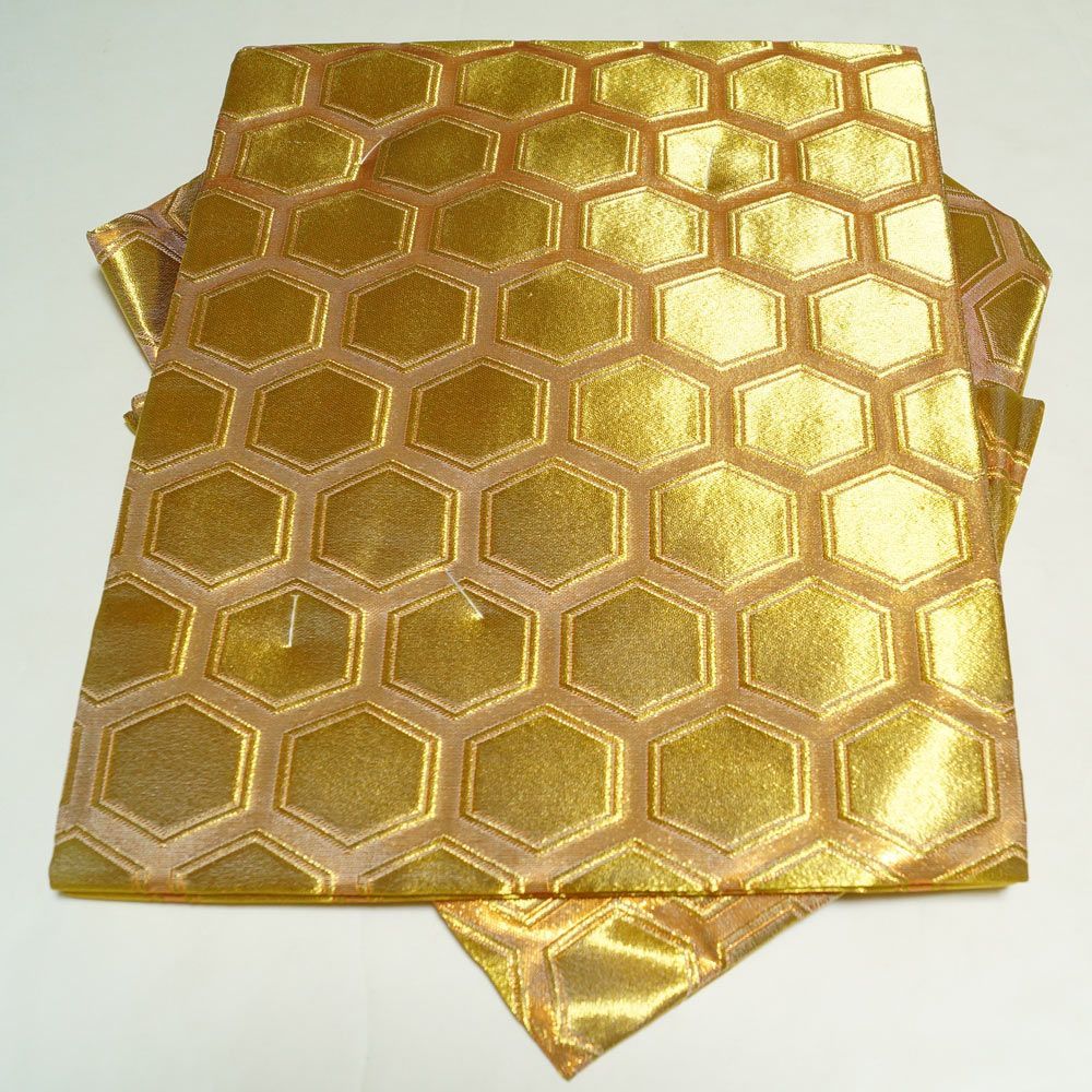 新品 金襴後見帯 日本製】 踊り用 後見帯 金襴 亀甲・金 後見結び帯