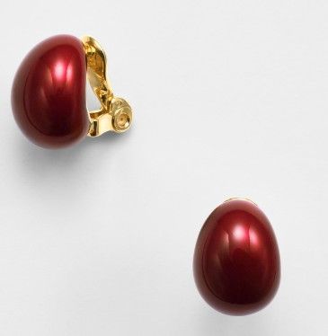 vendome boutique レッド×ピアス ピアス レディース 低アレルギー オーバル バイ ストーン キレイ色 スタッド 大人 上品