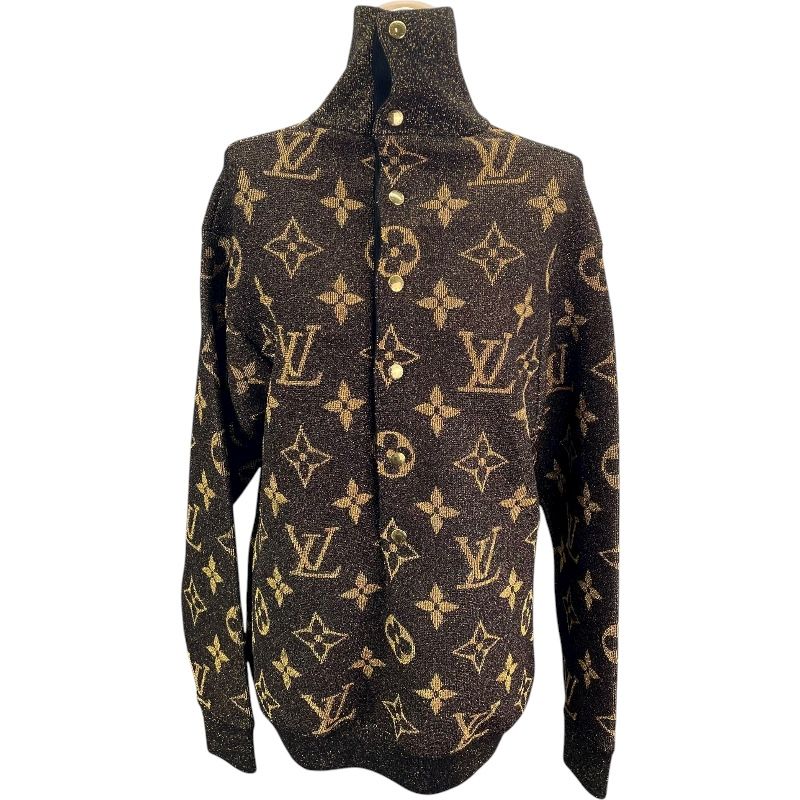 ルイ ヴィトン LOUIS VUITTON モノグラム総柄タートルネックニットセーター FMKL03 ブラウン ウール レディース セーター