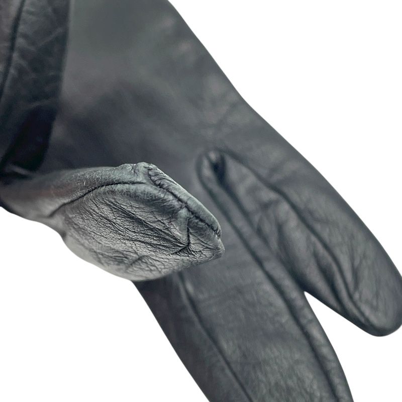  エルメス HERMES カデナチャームグローブ ブラック ラムスキン レディース 手袋 その他 小物