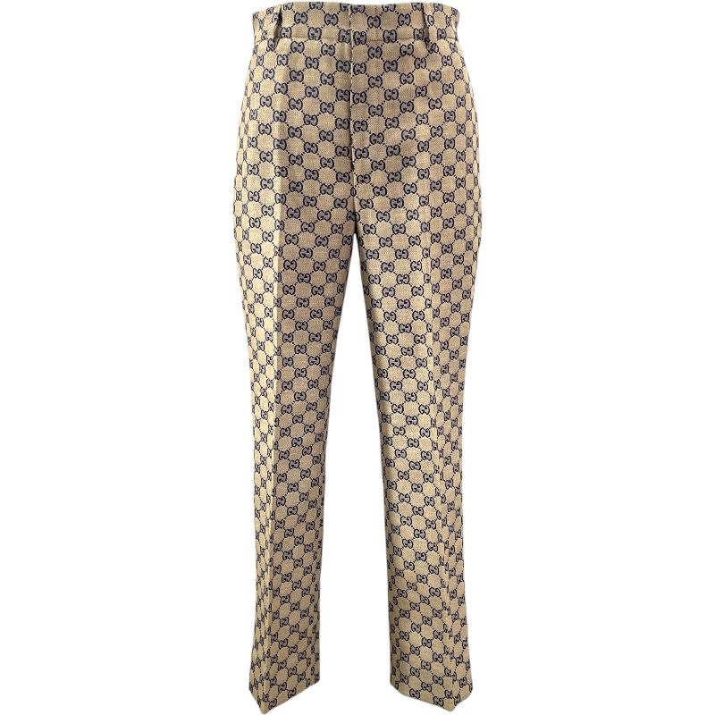 グッチ GUCCI GGキャンバスパンツ 786389 ベージュ 麻 レディース パンツ