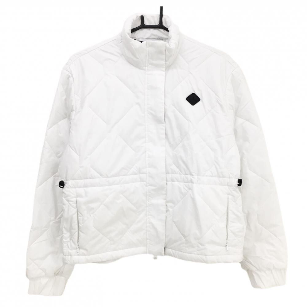 ジェイリンドバーグ 中綿ジャケット 白 シリコンワッペン レディース XS ゴルフウェア J LINDEBERG