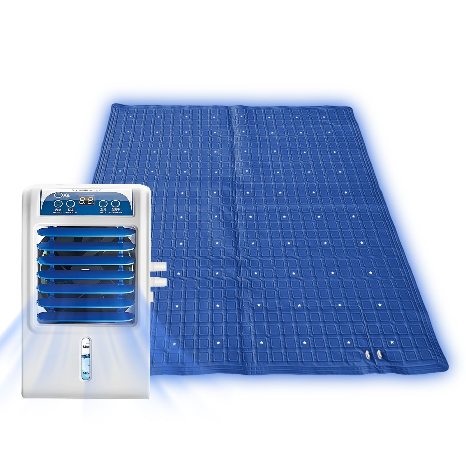 YOYEP 水冷マット 冷却マット 冷水循環マット ひんやり水流快眠マット 水循環マット 4段階速度調整 水位表示 猛暑対策 冷感との接触 夏の冷房 家族 屋外キャンプ 学生寮 車内での使用に最適です ダブル160 140CM