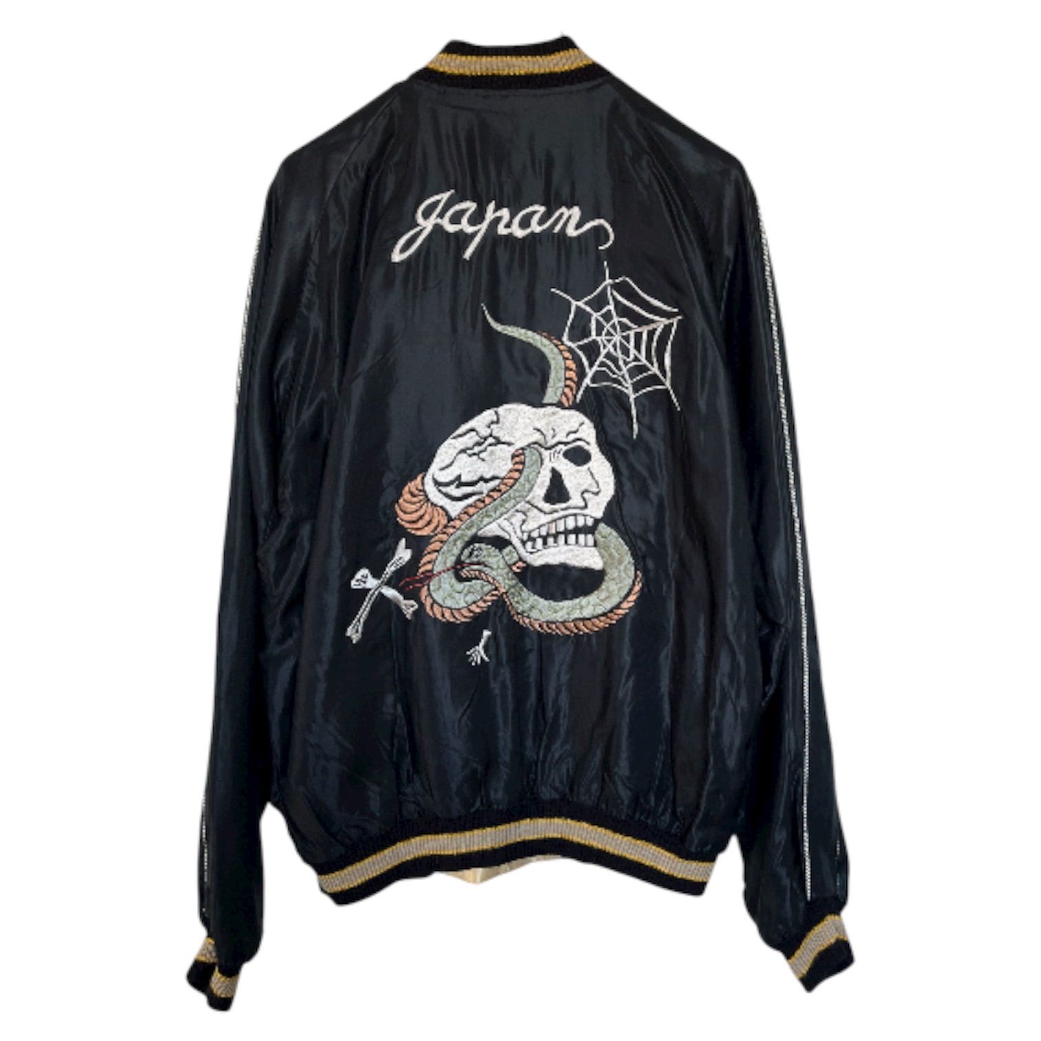 東洋 TOYO L リバーシブル スカジャン スカル 髑髏 ドラゴン 龍 富士山