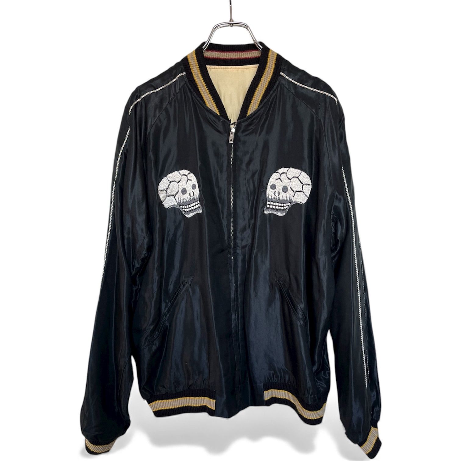 東洋 TOYO L リバーシブル スカジャン スカル 髑髏 ドラゴン 龍 富士山
