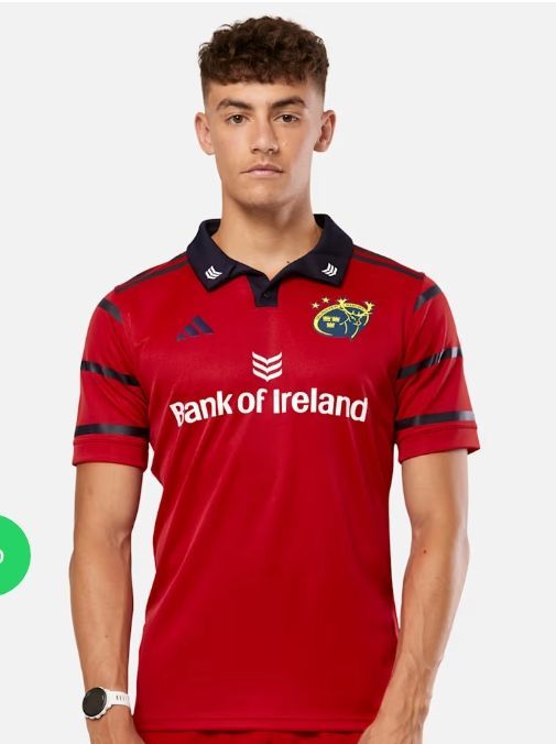 アディダス ラグビー マンスター 2025 2026 ホーム ジャージ 赤 レッド 金 ゴールド 公式モデル 日本未発売