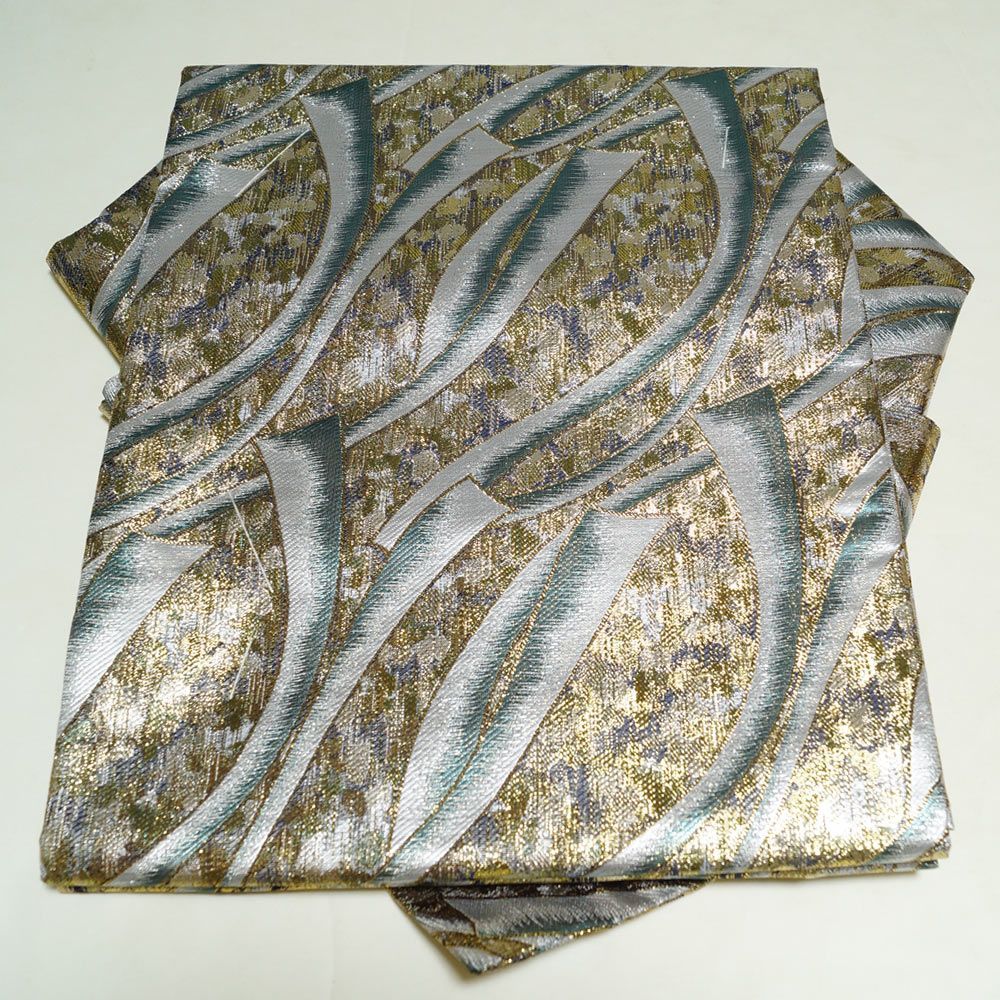 金襴後見帯 踊り用 後見帯 金襴 短冊に切れ箔 後見結び帯 二部式 作り帯 踊り帯 踊り 帯 着物 踊り着物 リサイクル着物 舞踊 踊り用帯 衣裳 日本舞踊 新舞踊 演劇 舞台 衣装 ステージ カラオケ 踊り子