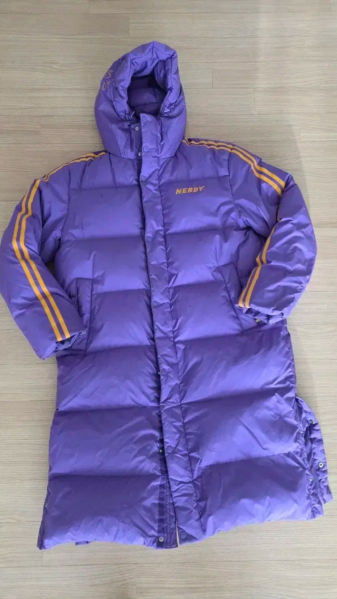 ノルディ パープル ロングダウンジャケット レディース