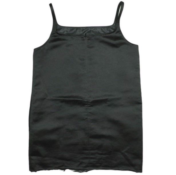 シティショップ 25 SS HEAVY SATIN MINI DRESS ヘビーサテンミニドレス 36 BLACK カットオフ キャミソール ワンピース トップス g 24086