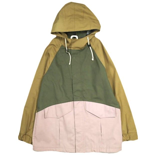 J.W.Anderson ジェイダブリューアンダーソン PULLER COLOURBLOCK PARKA マルチパネル マウンテンパーカー JK0120PG0603582 S KHAKI PINK シェル MULTI-PANEL DESIGN JACKET