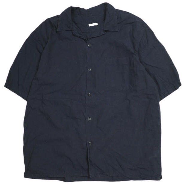 COMOLI コモリ ベタシャンオープン シャツ M01-02011 4 NAVY 半袖 開襟 トップス g24038