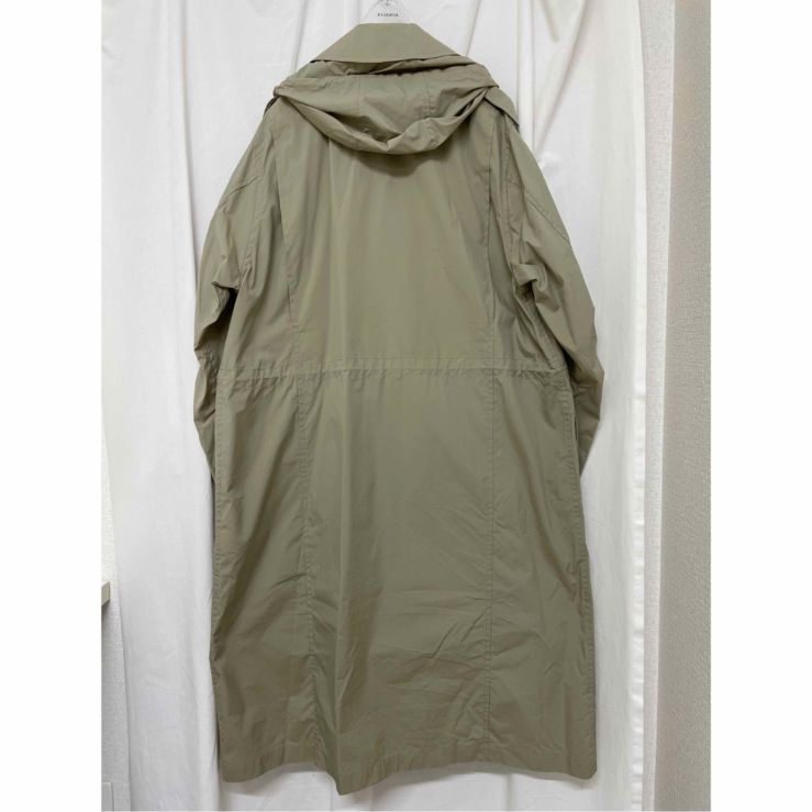 AURALEE FINX NYLON CHAMBRAY FIELD COAT フィンクスナイロンシャンブレーフィールドコート カーキ 取り外し フード付き A21SC01NC サイズ3 ODELLYA_COM