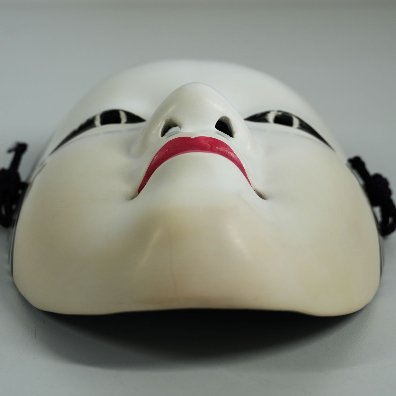 IM] 能面 陶器製 小面 若女 平安錦染 伝統工芸 美術工芸品 乙女 童女