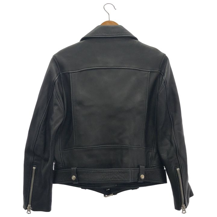 Acne Studios アクネストゥディオズ MOCK ダブルライダースレザージャケット レディース ブラック 38