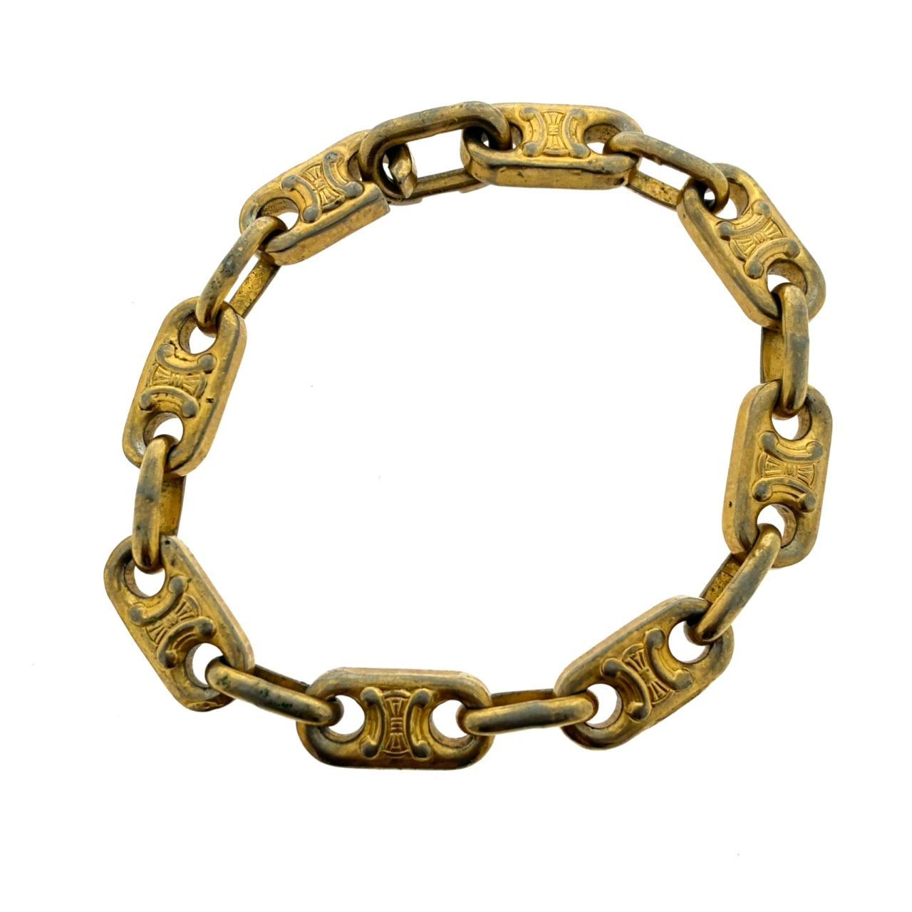 CELINE セリーヌ トリオンフ チェーン ブレスレット ゴールドカラー